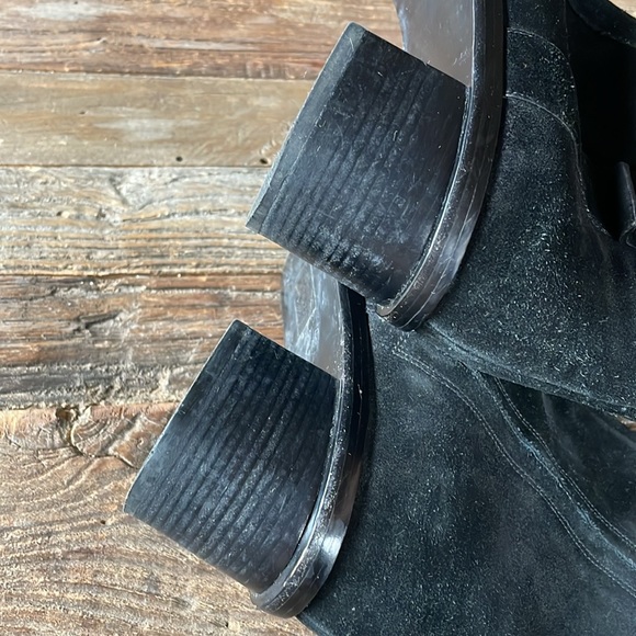 Tory Burch Marsden black suede heeled booties EUC size 7.5/8 - Picture 9 of 13